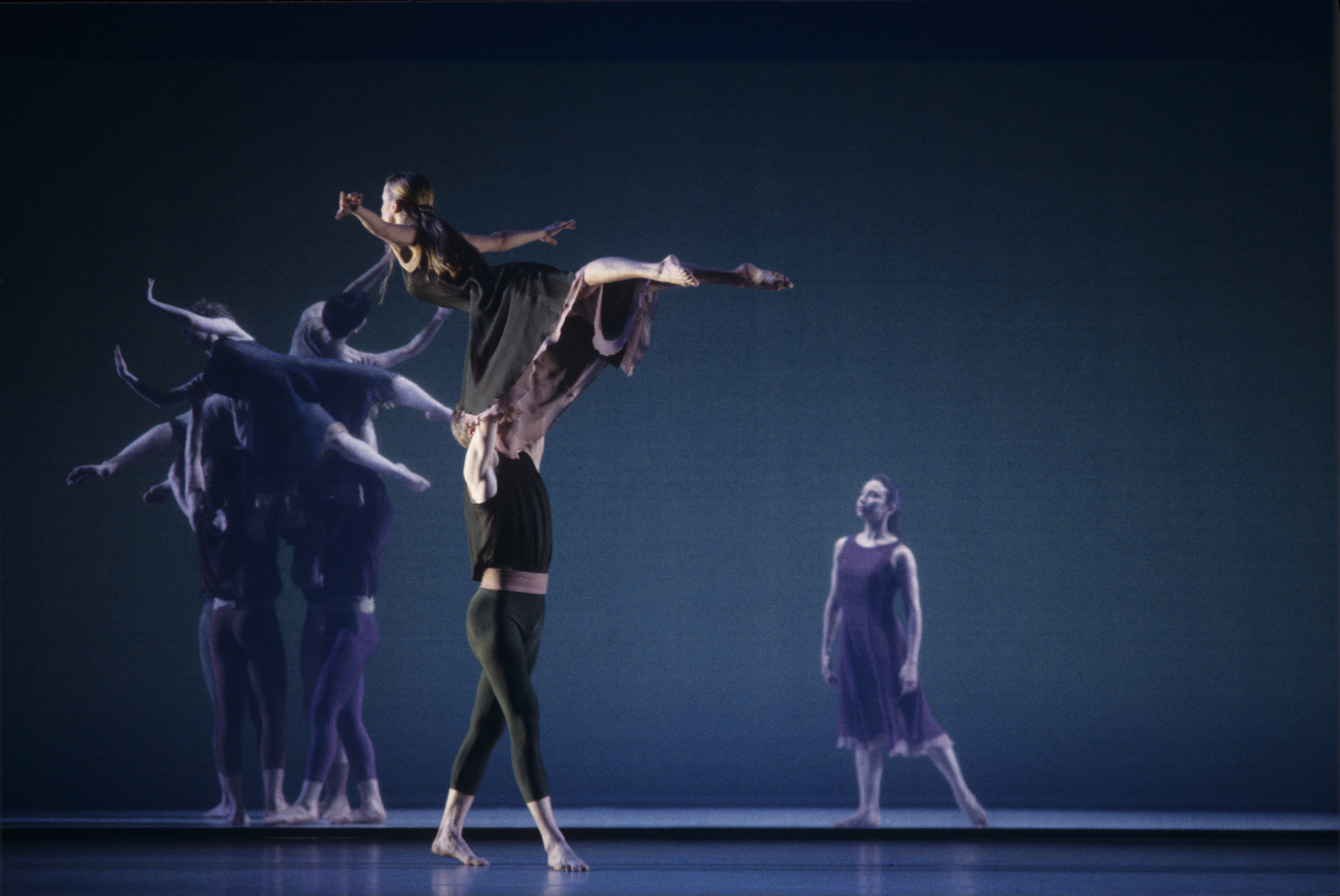 Julie Worden, Matthew Rose, and June Omura in “Sweet Bird” section of L’Allegro, il Penseroso ed il Moderato - Cal Performances, 2000.