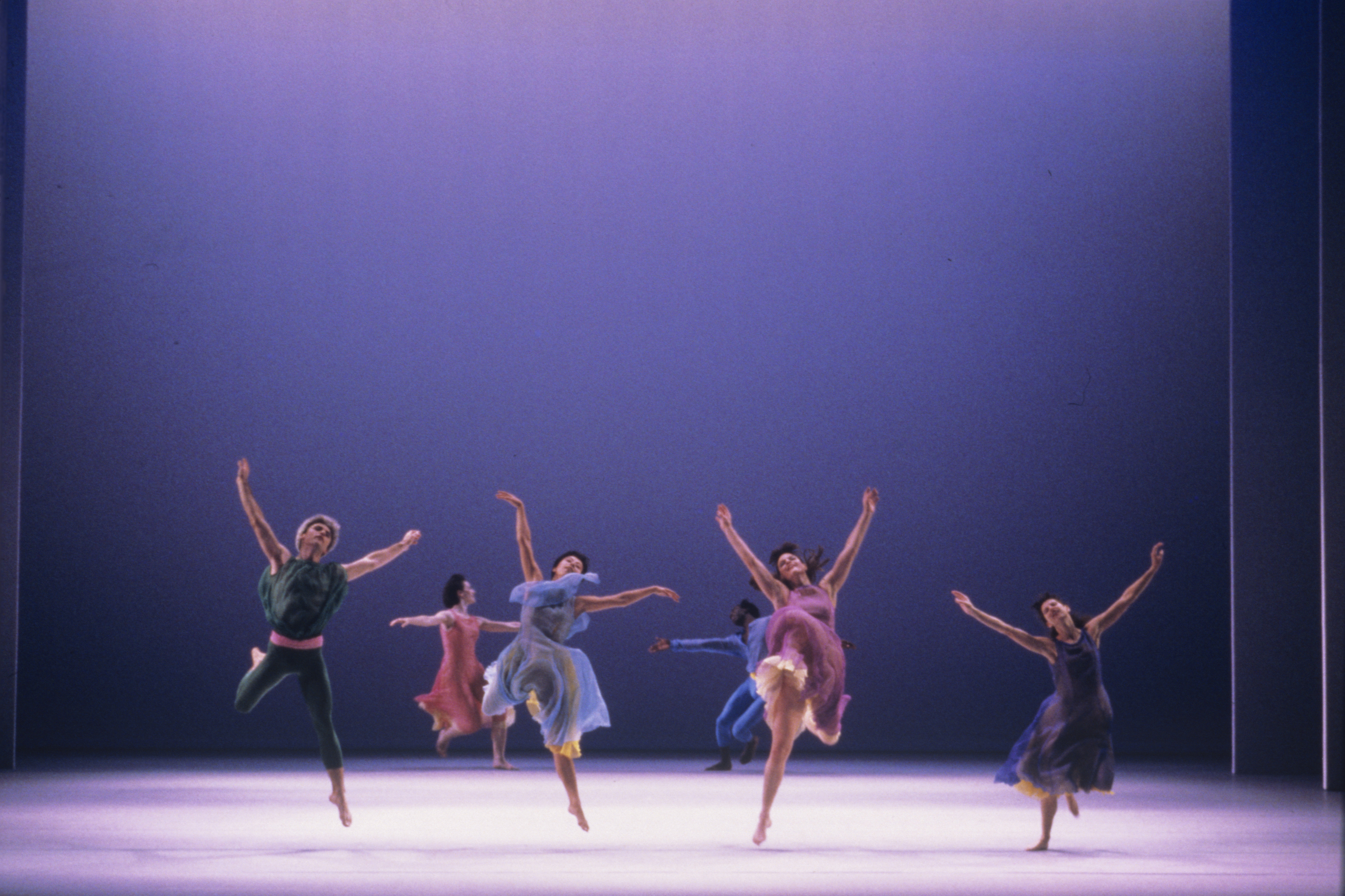 Donald Mouton, Olivia Maridjan-Koop, Susan Hadley, and Teri Weksler in the premiere performance run of L’Allegro, il Penseroso ed il Moderato, 1988.