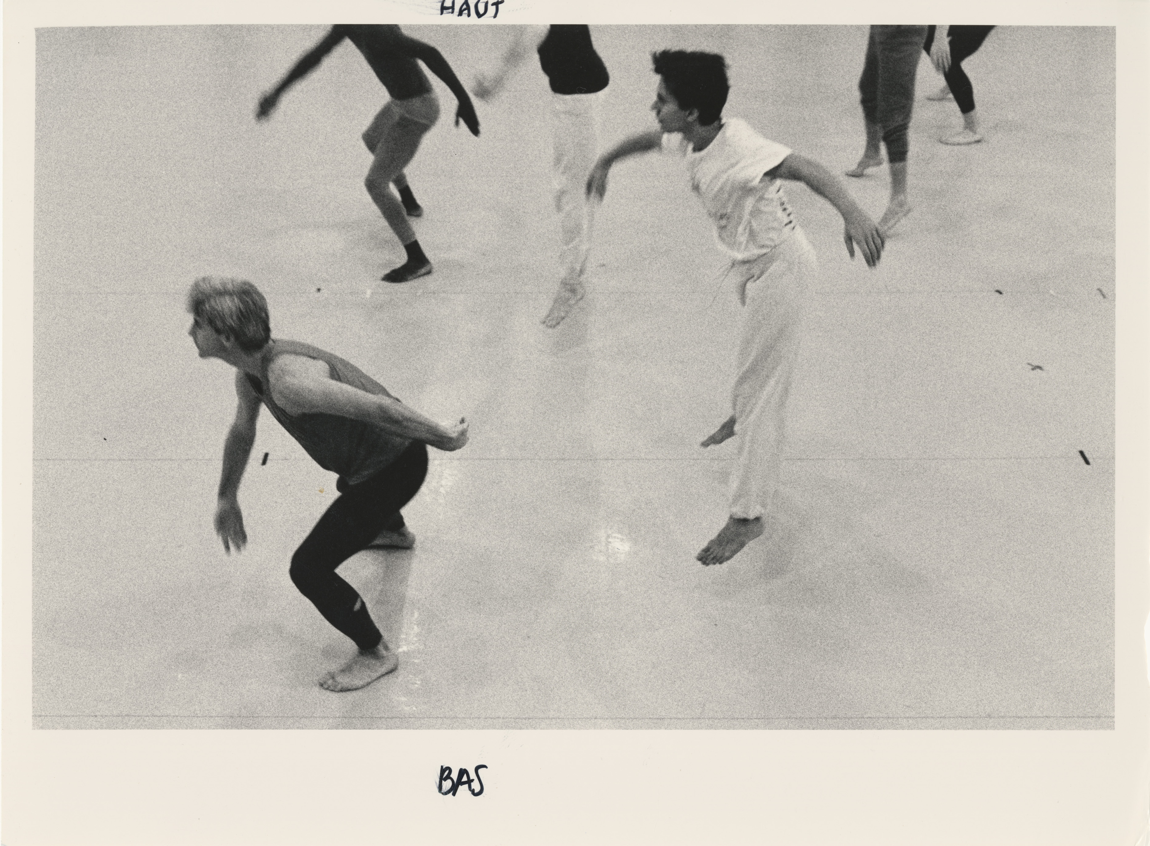 Donald Mouton and Keith Sabado rehearsing the “Haste Thee Nymph” section of L’Allegro at Rue Bara Studios in Brussels, 1988.