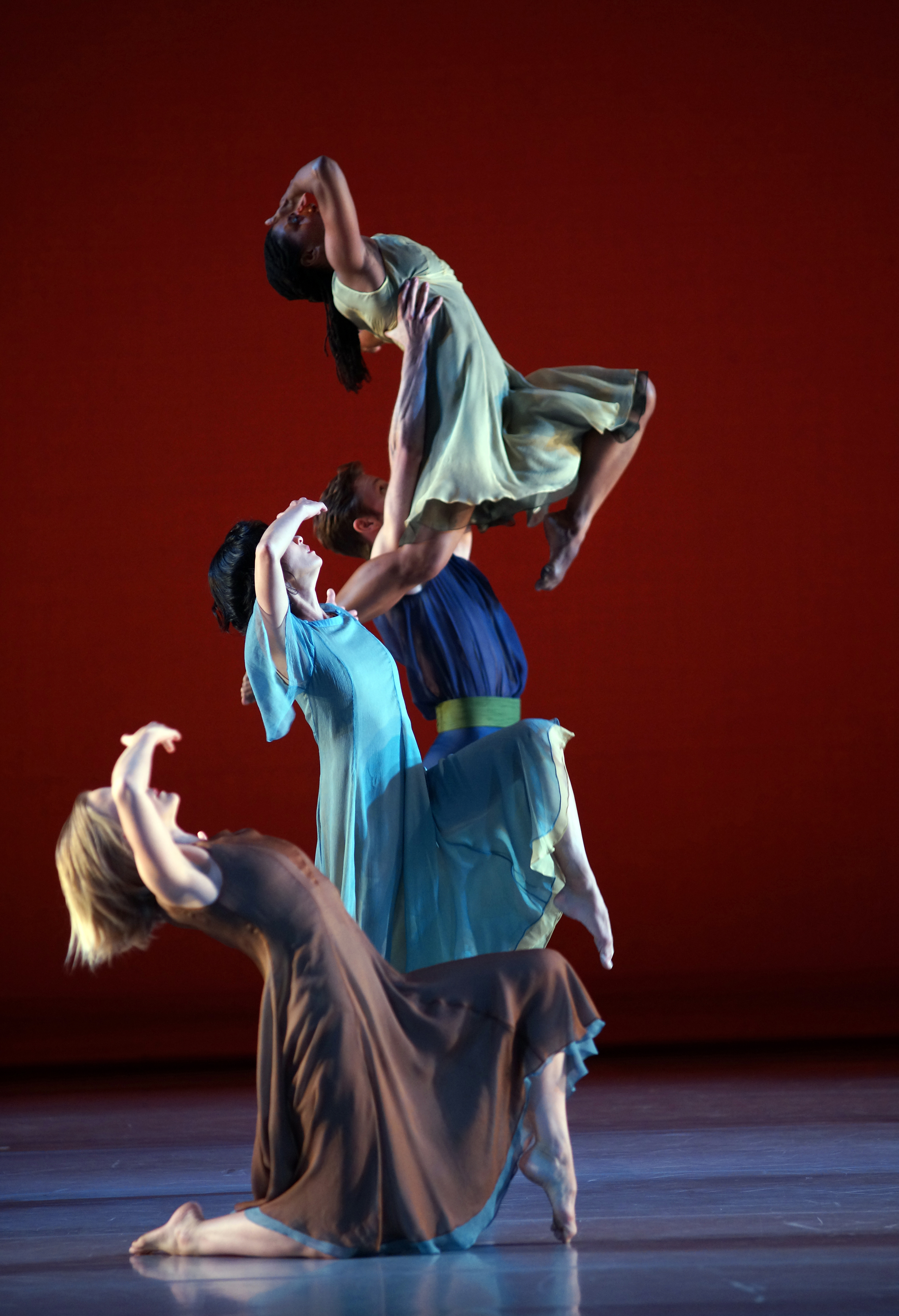 Lesley Garrison, Maile Okamura, Michelle Yard, and Billy Smith in “Sage and Holy” section of L'Allegro, il Penseroso ed il Moderato at the Teatro Real de Madrid, 2014.